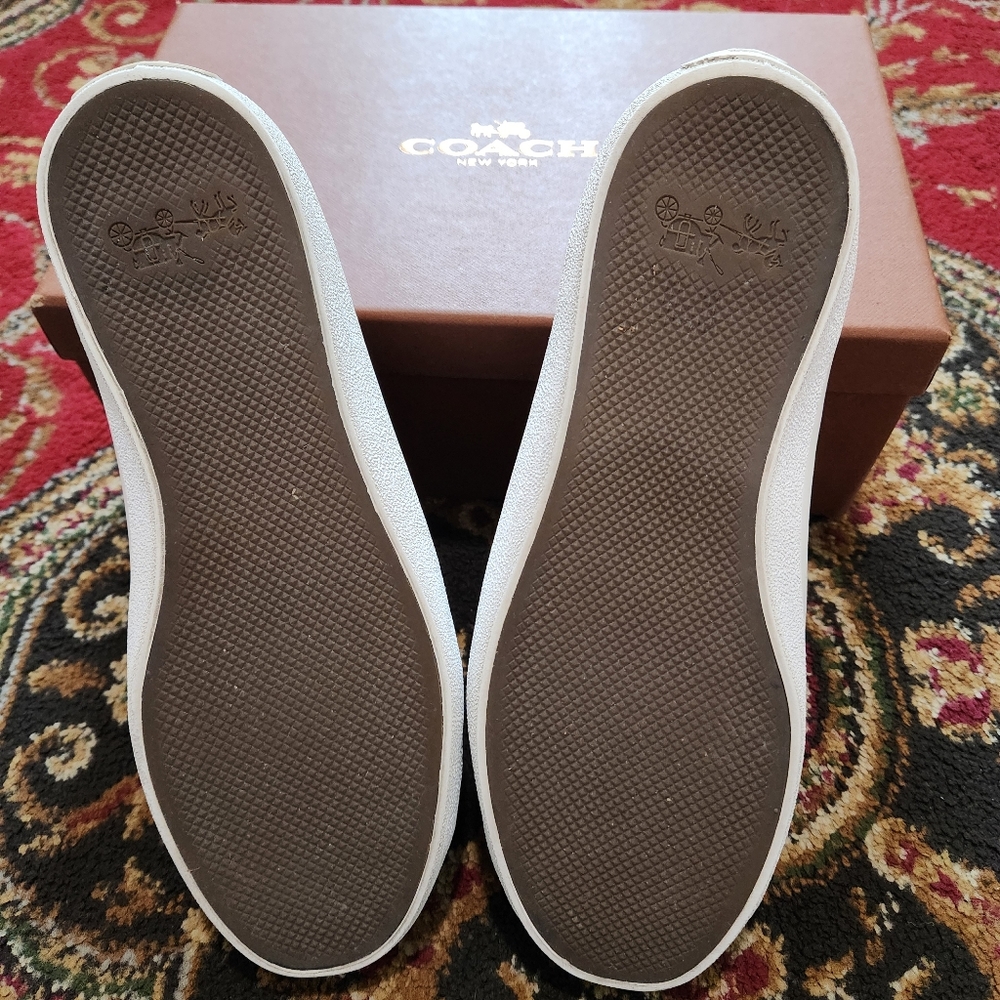 Authentic Coach Signature Brown & Tan Low Sneakers 6.5 - Picture 7 of 11